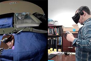 Virtual Reality Research Simulator testing with surgeon from UT Southwestern.
