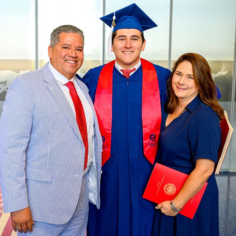Proud parents with their grad